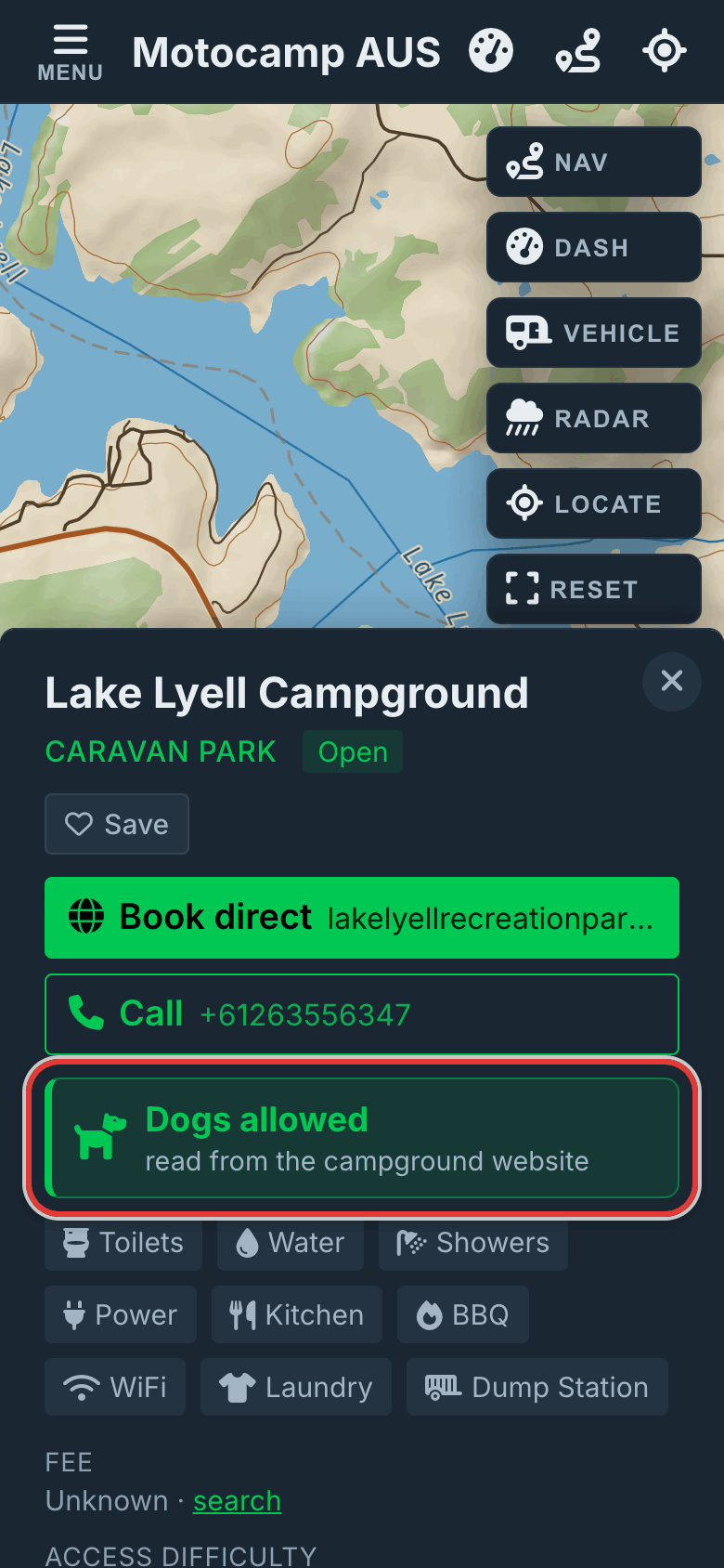 Read the dog rule, on a phone