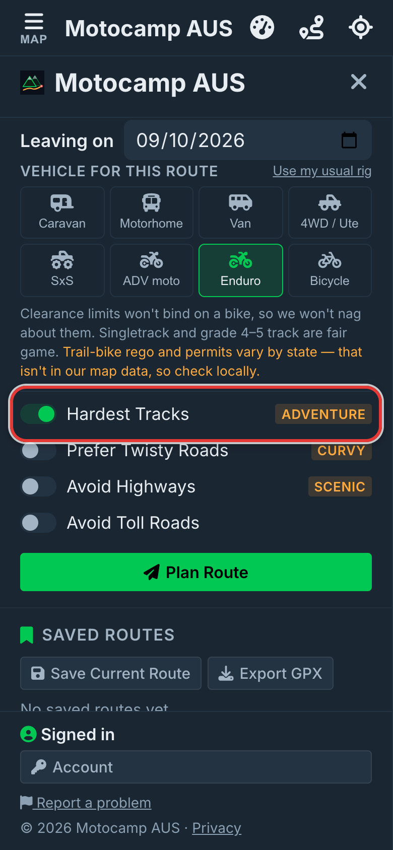 Turn on Hardest Tracks, on a phone