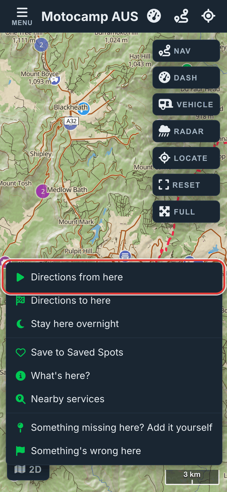 Or build it on the map, on a phone