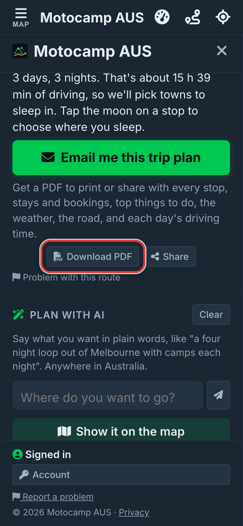 Or tap Download PDF, on a phone